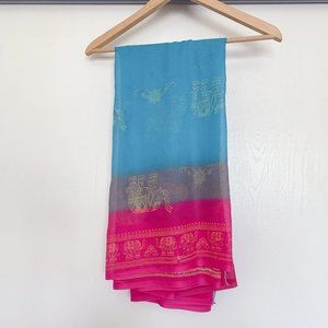 Blue Pink Multi Way Sarong/Skirt/Dress w Elephants